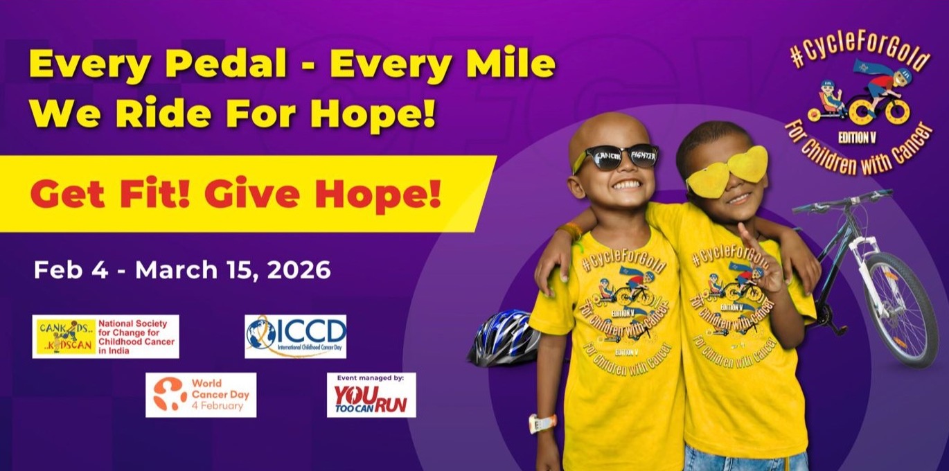 Cycle for Gold challenge poster for CanKids and children with cancer awareness
